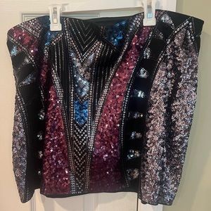 Sequin Mini Skirt